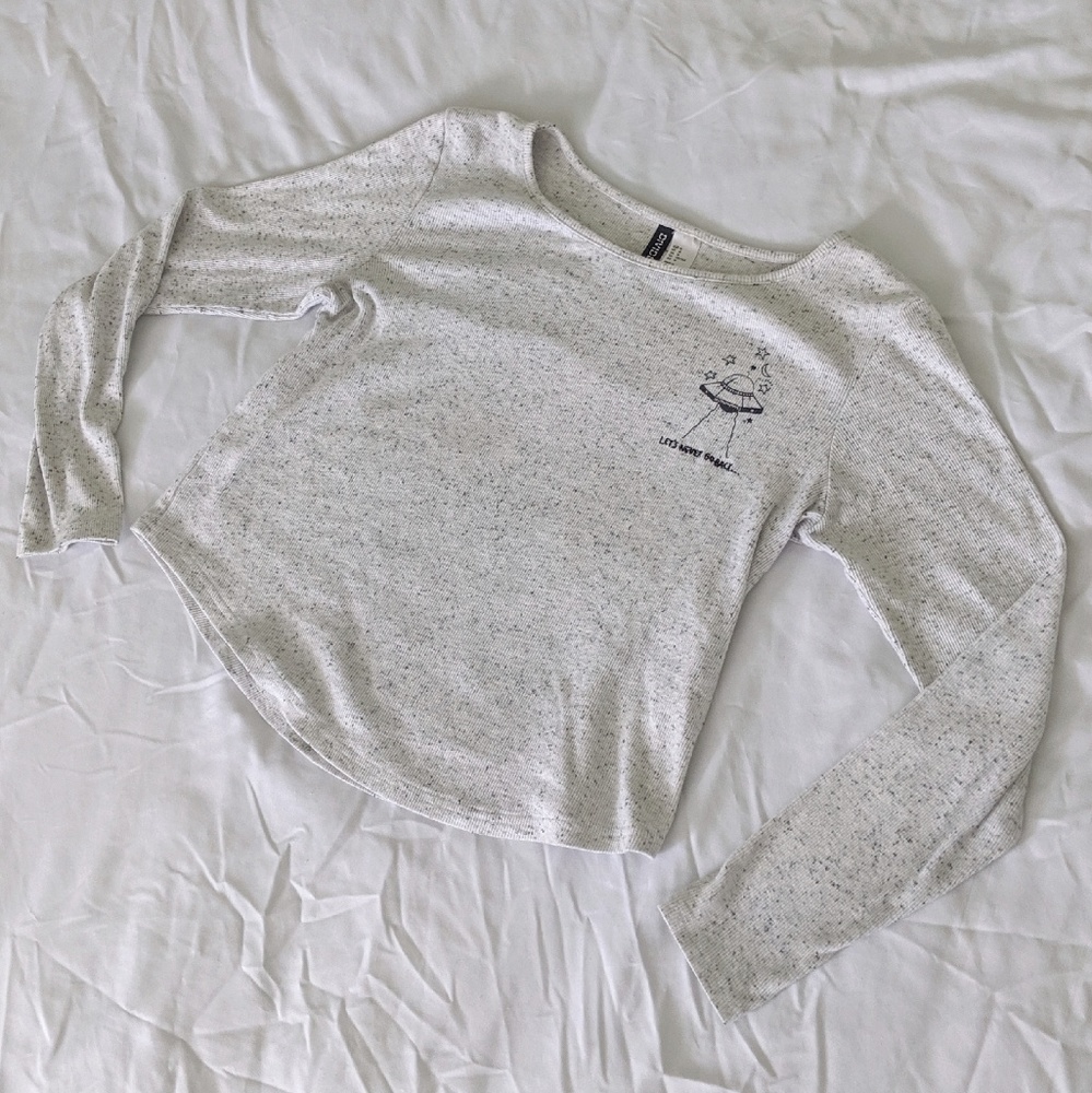 H&M Grey Long Sleeve Top